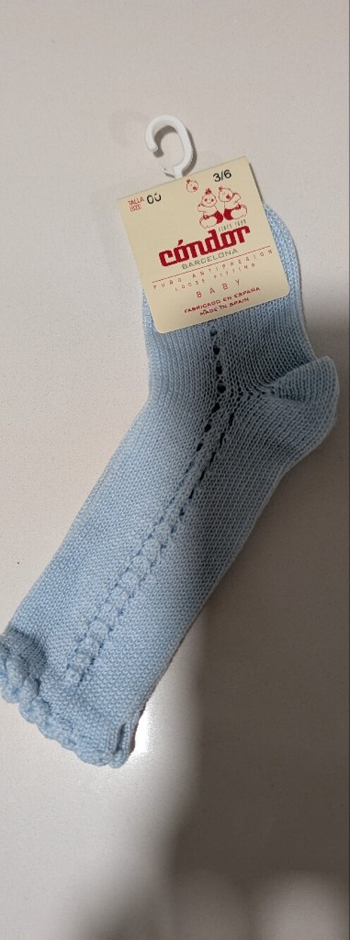 Baby Blue Knit Knee High Socks 3-6m